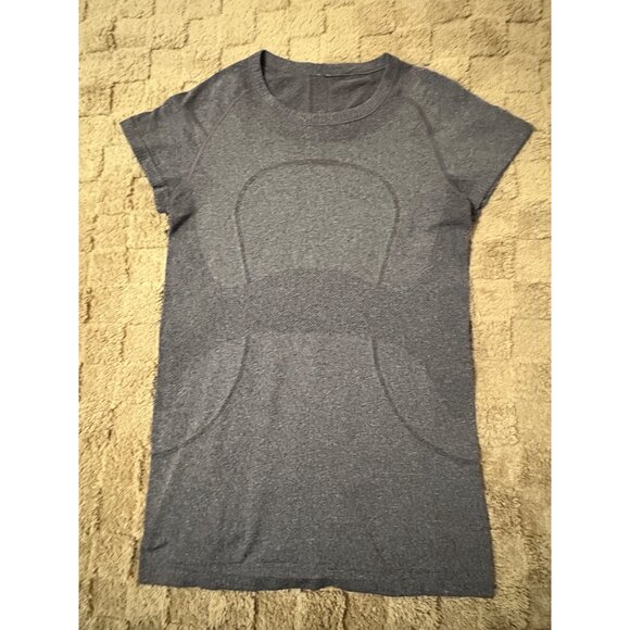 EXCELLENT Lululemon Swiftly Tech Short Sleeve Shirt Running Top Heather Black 8 - Picture 1 of 11